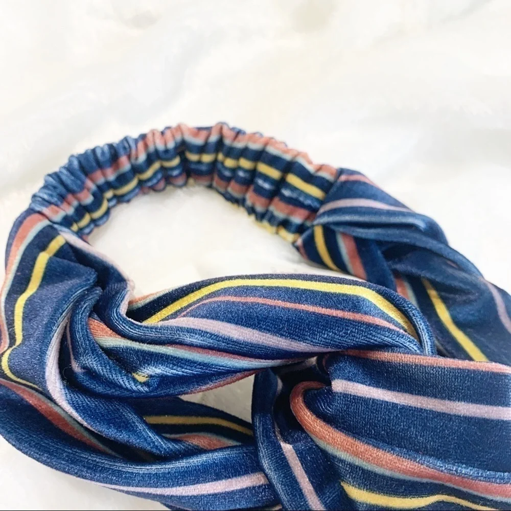 Lucky Brand multi colored crushed velvet head wrap